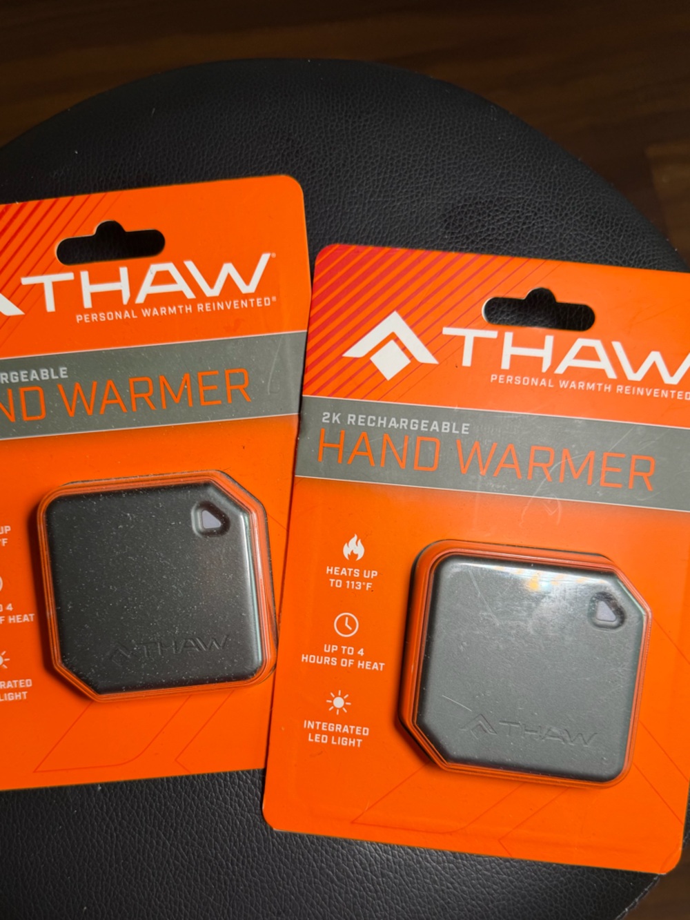 THAW Rechargeable Hand Warmer - Gray/Orange